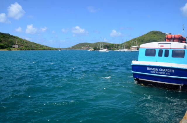 Our ferry - the Bomba Charger is ready to take us to the British side