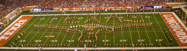 Halftime Band Longhorn formation