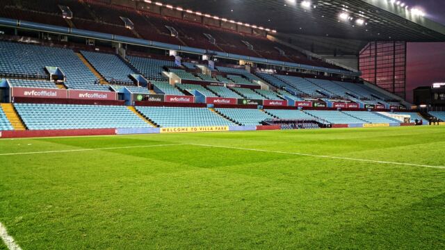 On the Villa pitch, post-match (2)