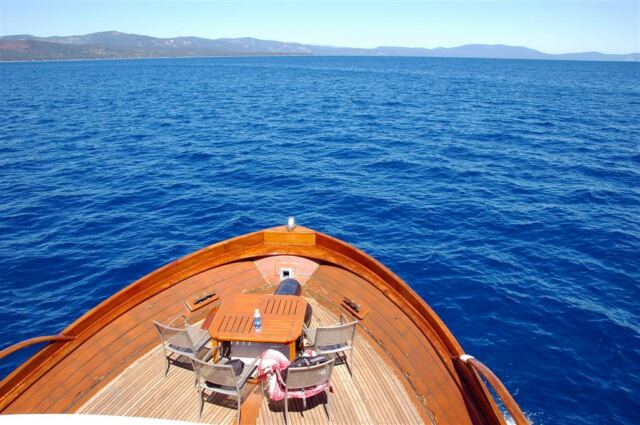 Safari Rose heading across Lake Tahoe