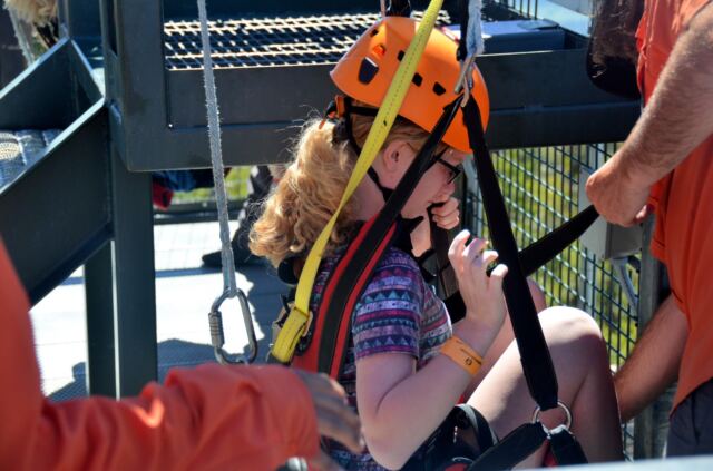 LeAnn and Kiersten - ziplining 04