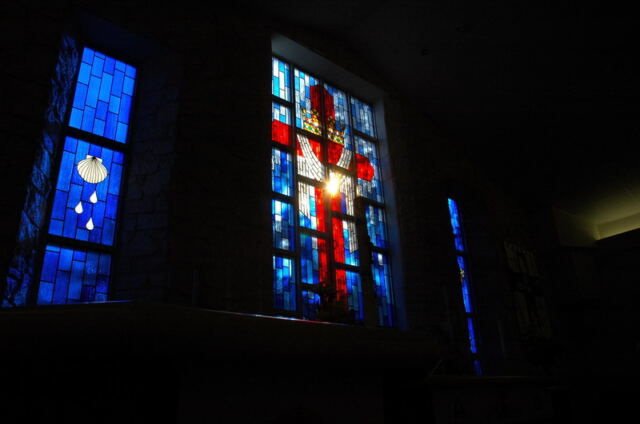 Sunlight through the stained glass