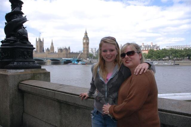 Mel and Mom on the Thames