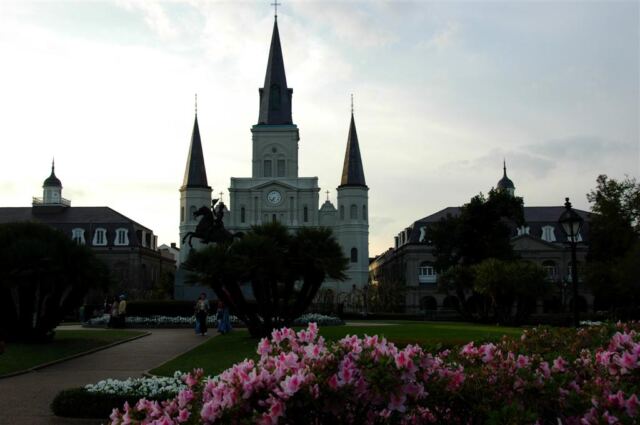 Jackson Square near sunset