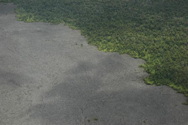 Lava flow's edge