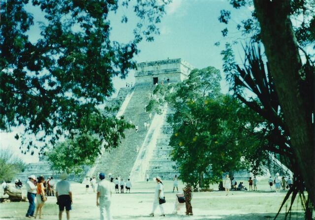 El Castillo through the trees (1)