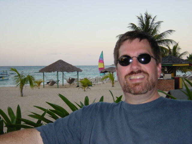 Roger and the beach