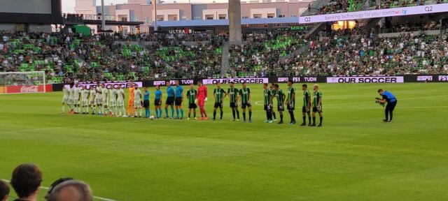 Team lines up pre match