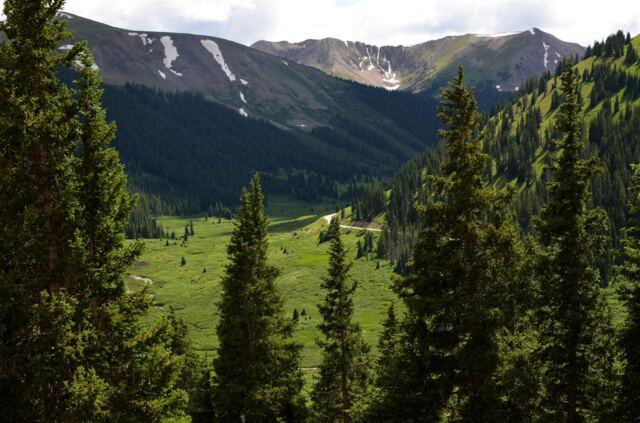 Looking down across the long valley