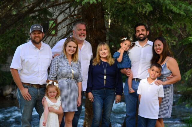 Roger, Kathy, and the kids and grandkids