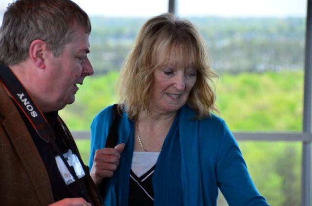 John and Marianne in the observation tower