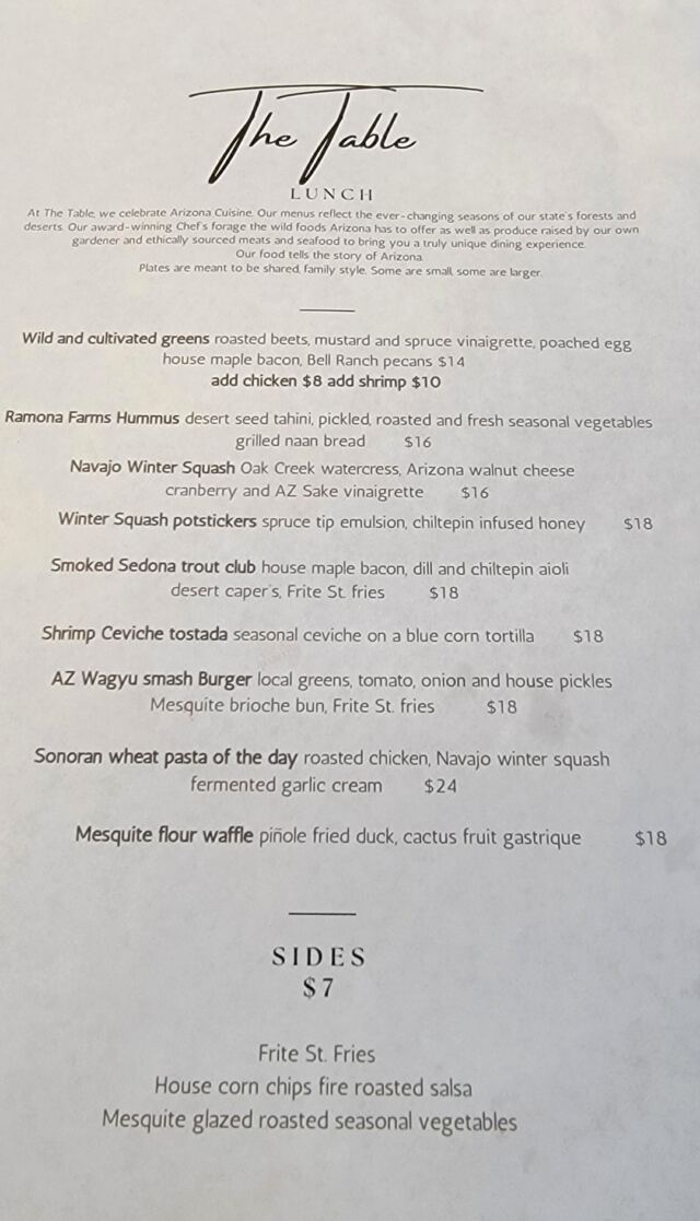 The Table at Junipine menu (1)