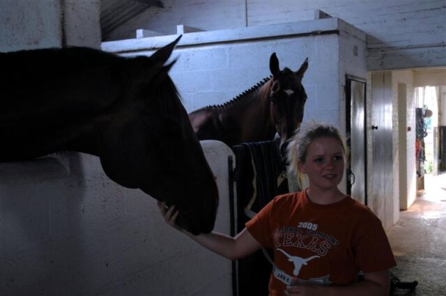 Melanie inside Little Charingworth Stud stables (2)