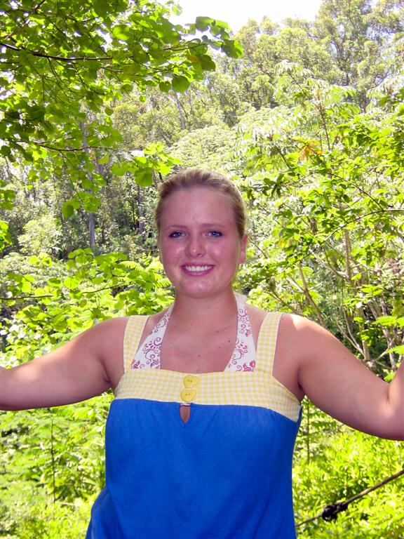 Melanie in the forest