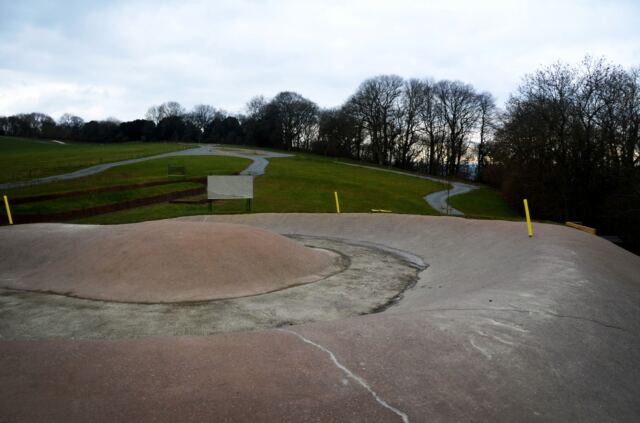 Steep corner obstacle course