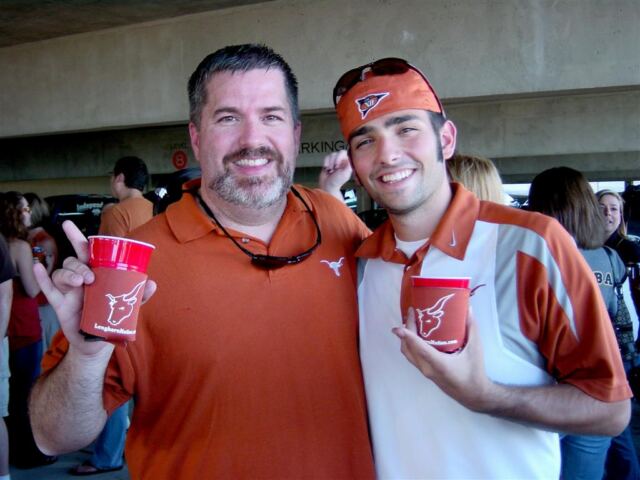 Dad and Andrew at LN tailgate