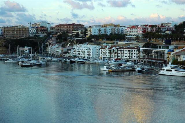 Boats moored in the morning