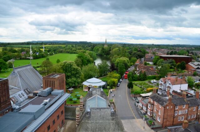 River Avon and Holy Trinity Church from RSC tower