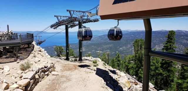 Heavenly gondolas approach viewing platform