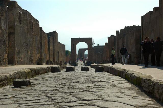 Pompeiian streets with crosswalk stones