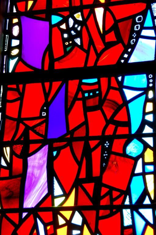 Red stained glass