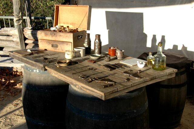 Colonial surgeon's tools