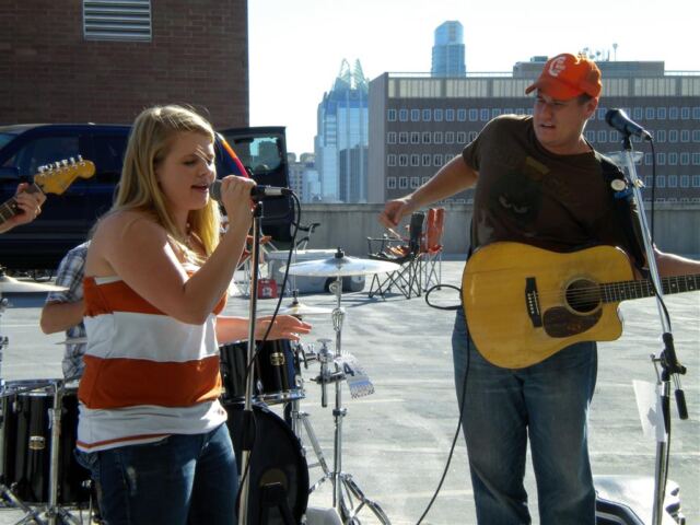 Melanie singing with the Lucas Cook Band (3)