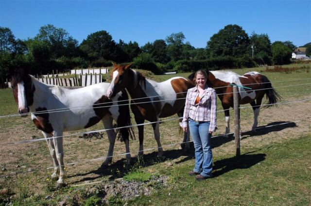 Melanie and her English horses