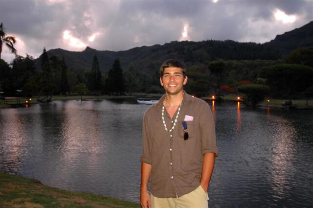 Andrew and sunset lagoon