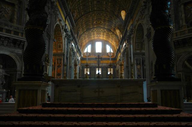 From behind Bernini's altar in St. Peter's Basilica