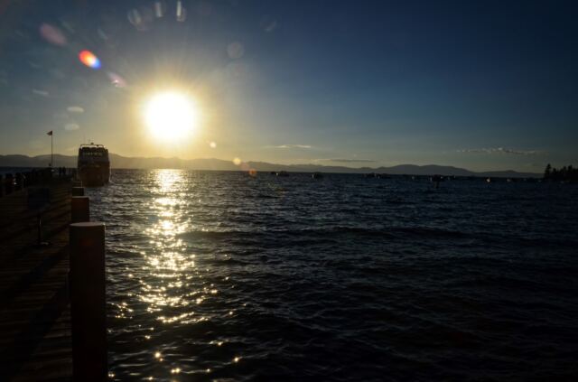 Lake Tahoe - Zephyr Cove pier sunset 02