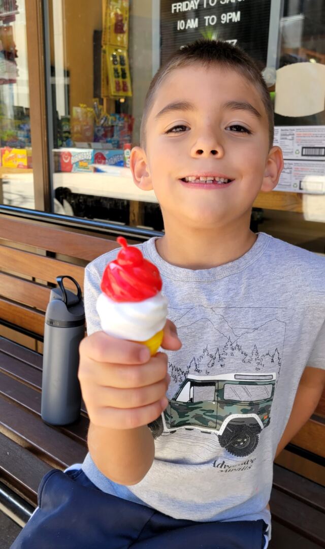 Cole finds his treat! 2