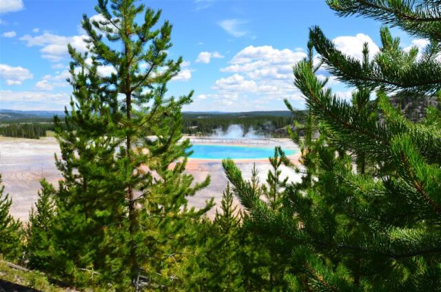 Grand Prismatic - from atop hill on Fairy Falls trail (1)