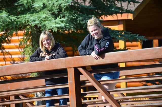 Kathy and Mel - bridge