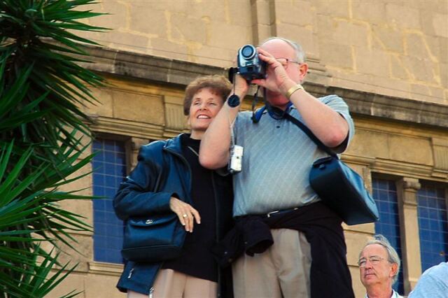 Geri and Paul at the Catalunya museum