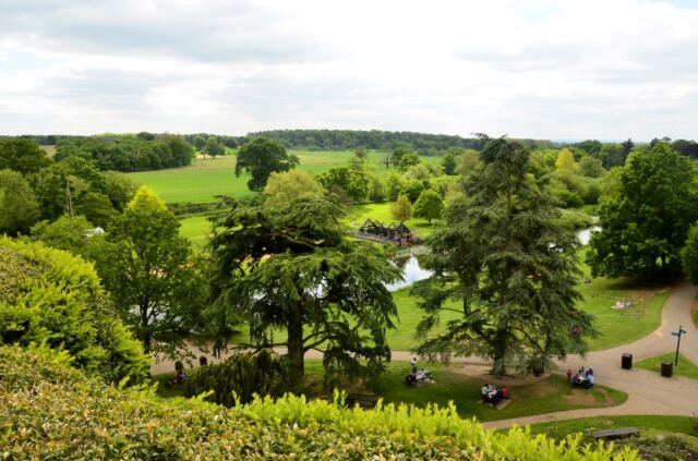 Warwick Castle - rear scenery from The Mound 2