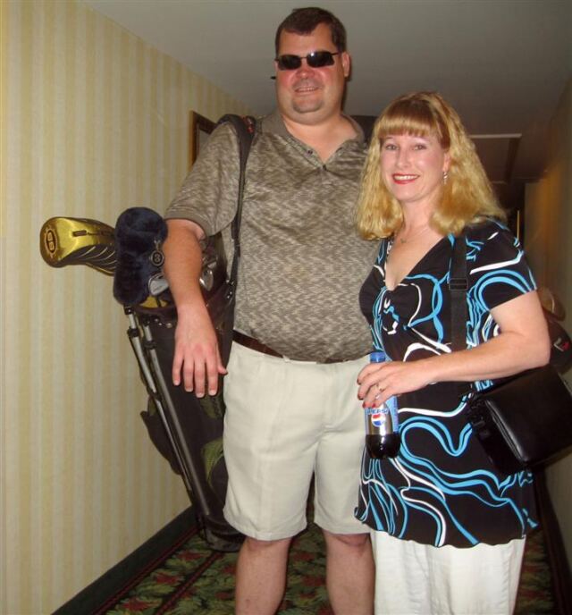 PO - Tim and LeAnn go golfing