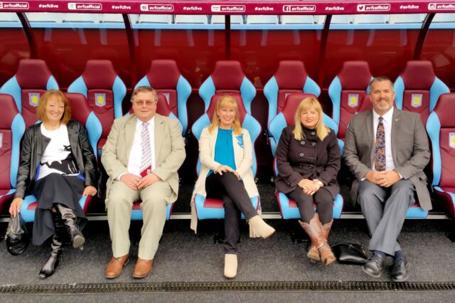 The Famous Five in the AVFC dugout (1)
