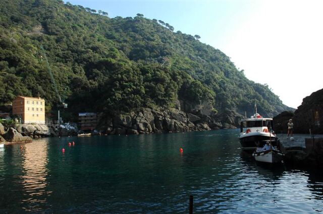 Looking back out the inlet towards the Med