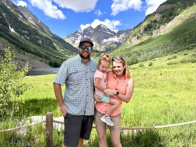 Jarrett, Shiloh, and Melanie at the Maroon Bells