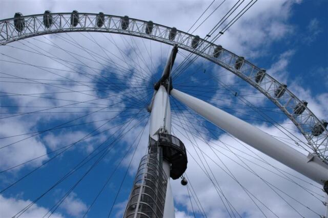 London Eye - looking up from base