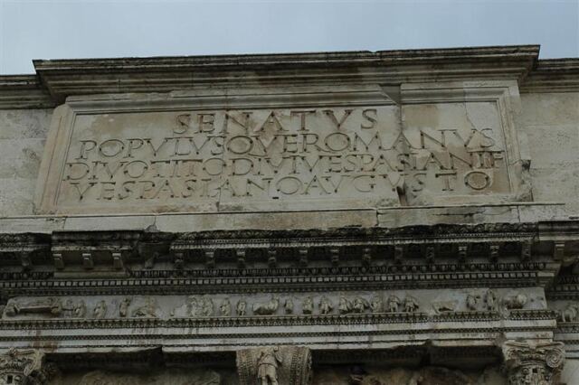 SPQR on Arch of Constantine