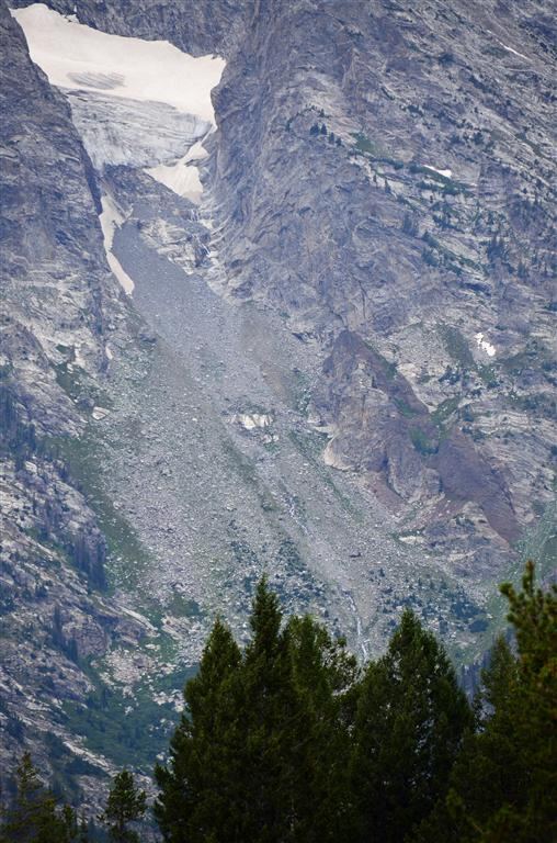Teton glacier-slide