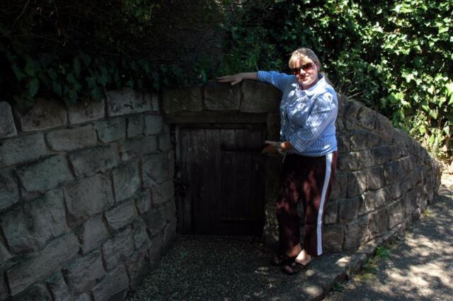 Kathy finds a door shorter than her!