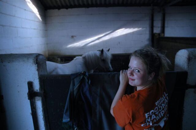 Melanie inside Little Charingworth Stud stables (7)