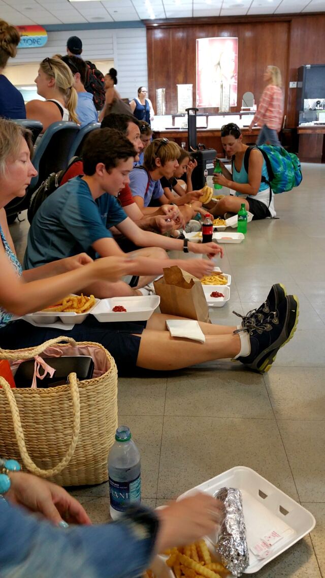 Fancy dining in the St Thomas airport