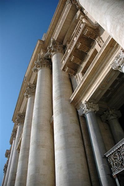 Looking up columns at St. Peter's