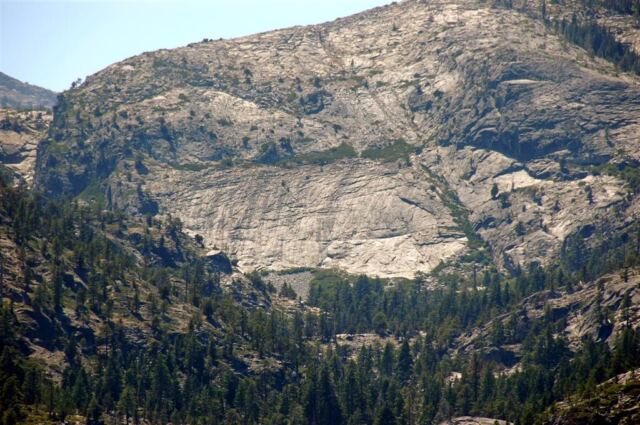Glacier-etched mountain stone