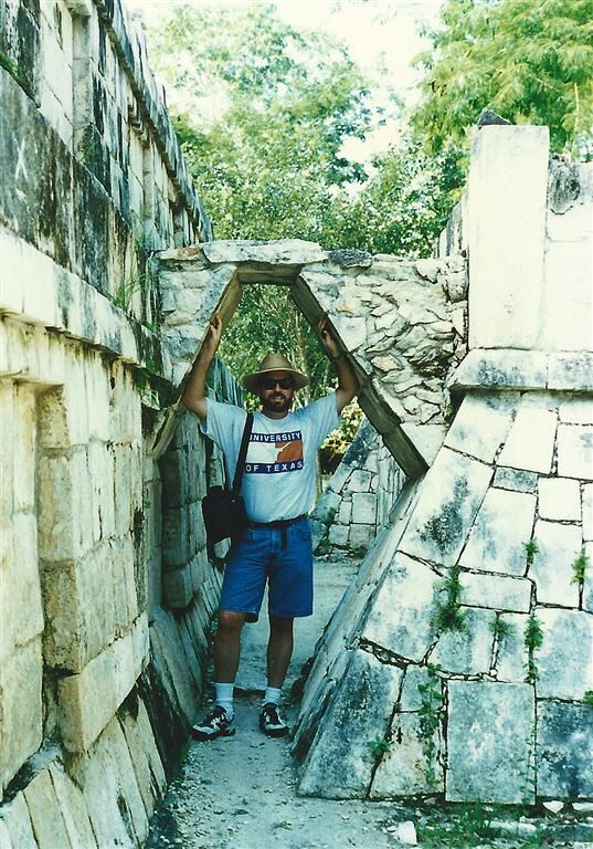 Roger roaming in the ruins around Chichen Itza