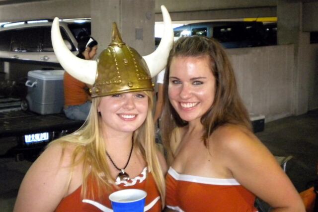 Mel and Sarah (with Wimpy's horns)